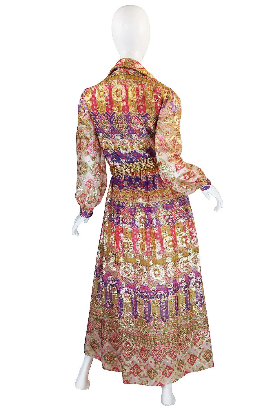 1969 Oscar de la Renta Gypsy Metallic Dress Set