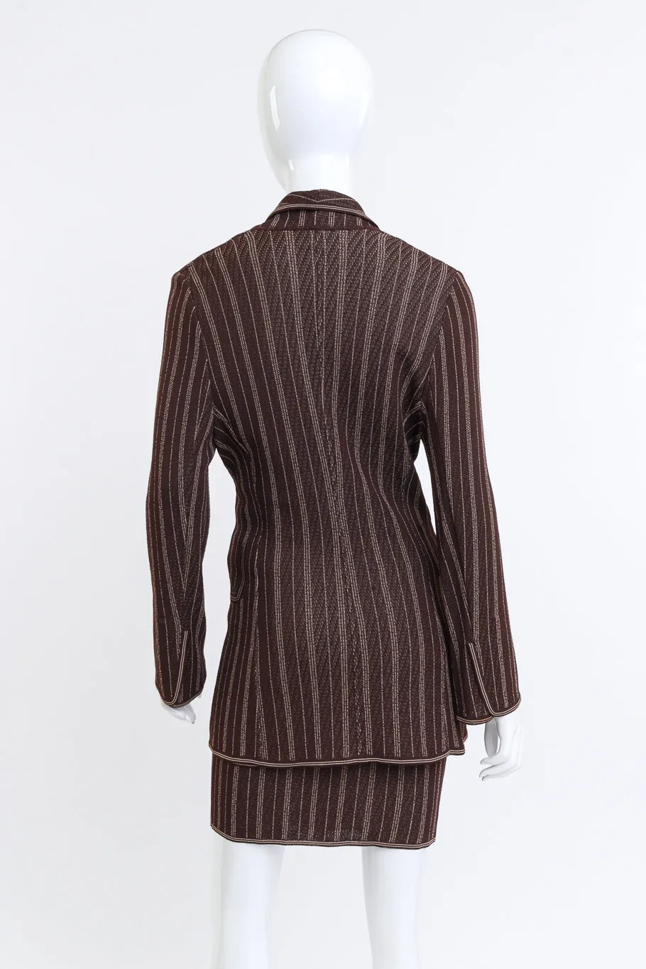 3-Piece Pinstripe Skirt Suit