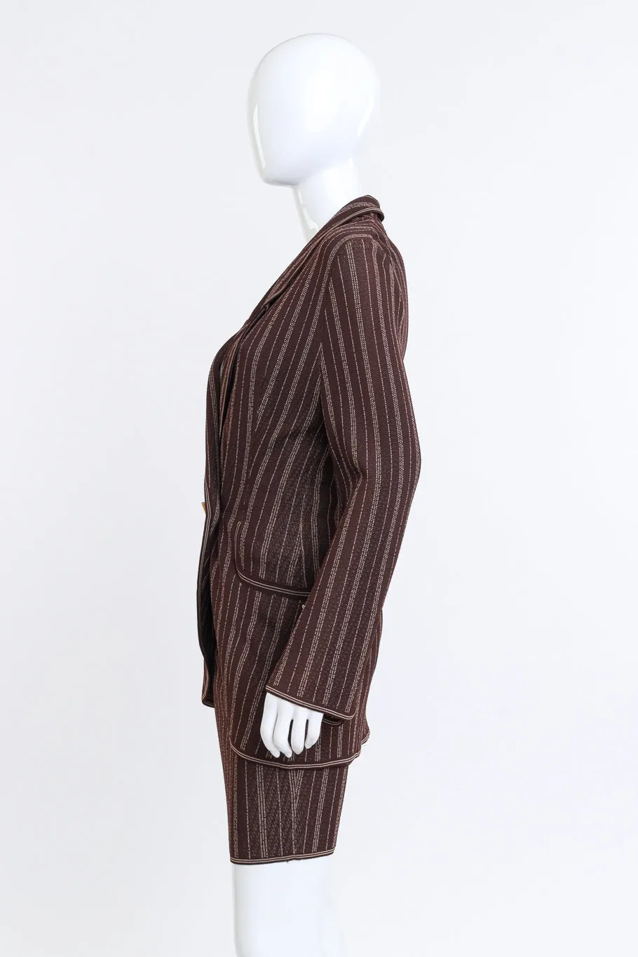 3-Piece Pinstripe Skirt Suit