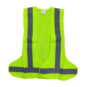 3 Side open safety jacket RJ3: from 40 GSM To 110 GSM fabric grey tape