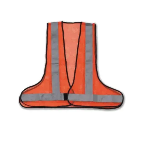 3 Side open safety jacket RJ3: from 40 GSM To 110 GSM fabric grey tape