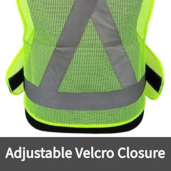 3 Side open safety jacket RJ3: from 40 GSM To 110 GSM fabric grey tape