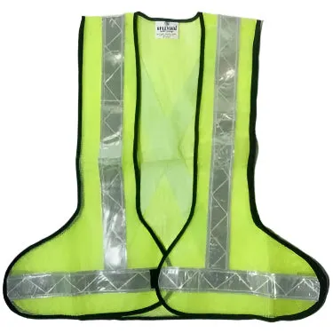 3 Side open safety jacket RJ3: from 40 GSM To 110 GSM fabric grey tape
