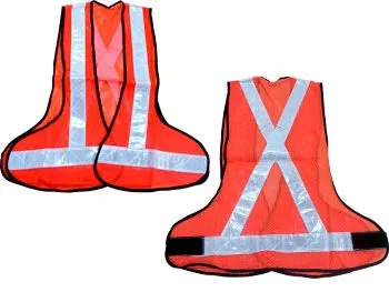 3 Side open safety jacket RJ3: from 40 GSM To 110 GSM fabric grey tape
