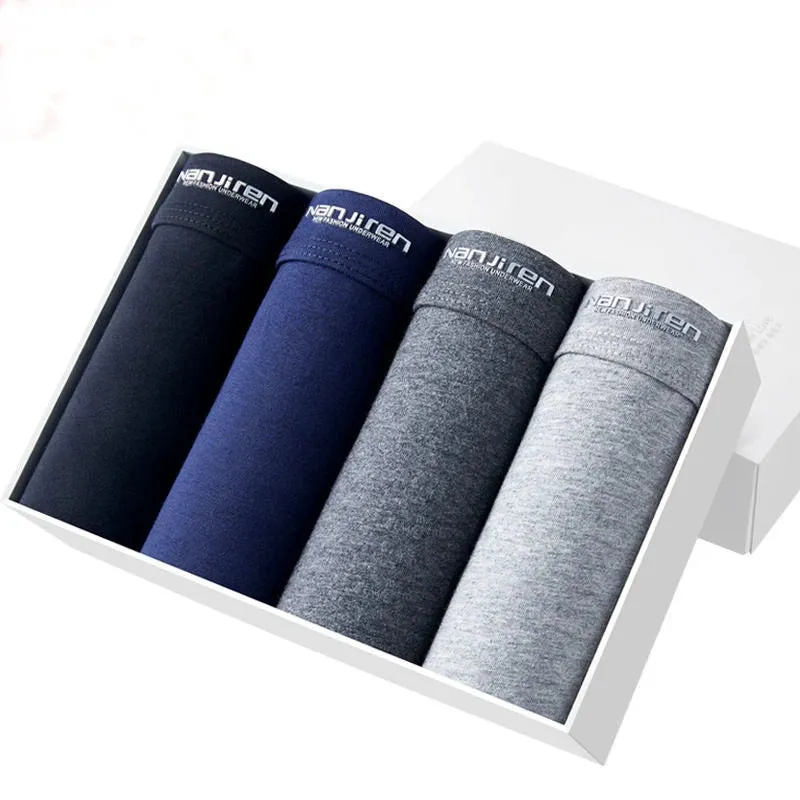 4-Pack Men's Cotton Boxer Shorts Underwear