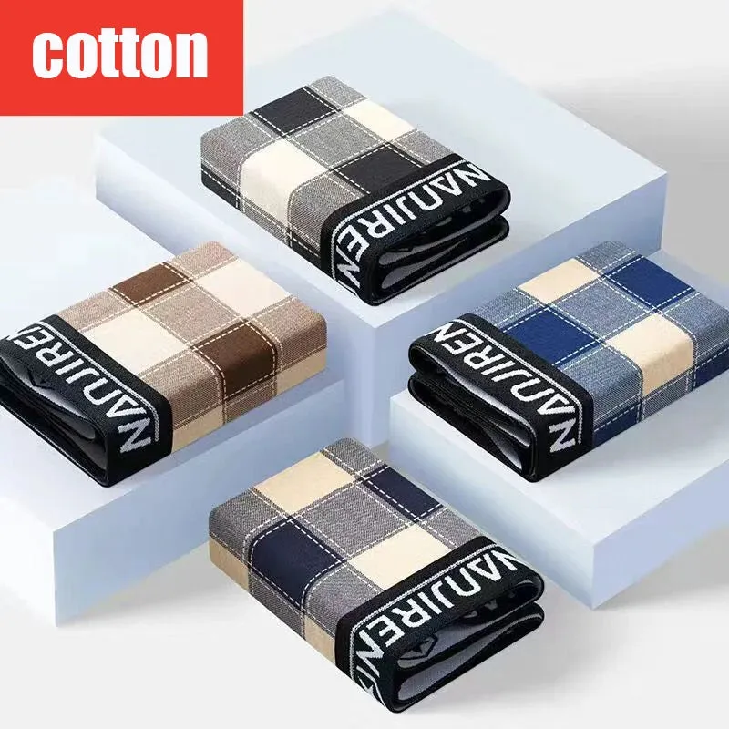 4-Pack Men's Cotton Boxer Shorts Underwear
