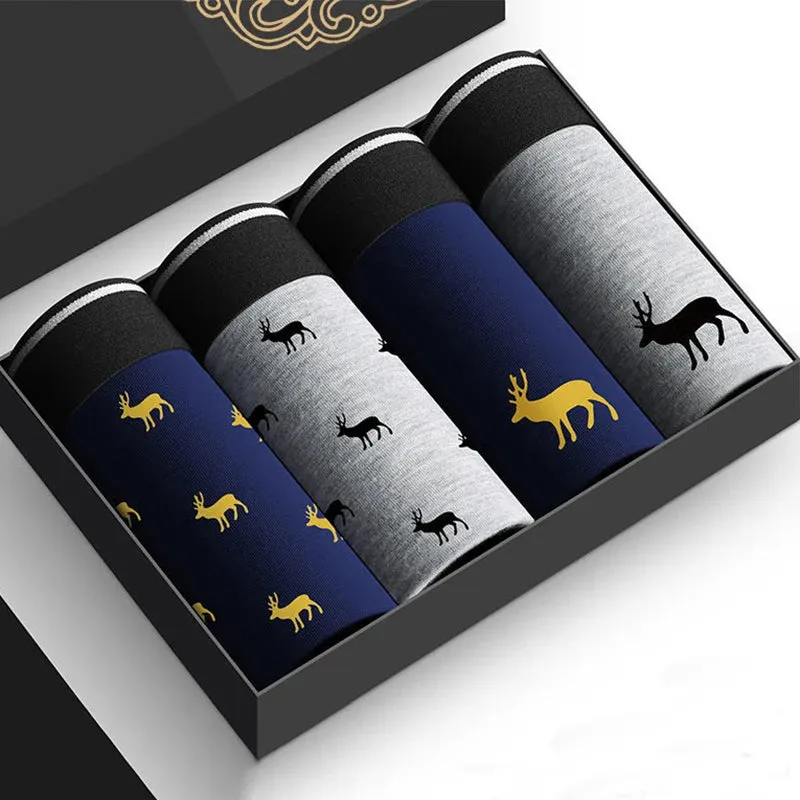 4-Pack Men's Cotton Boxer Shorts Underwear