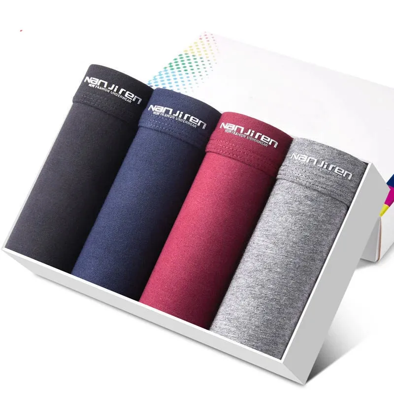 4-Pack Men's Cotton Boxer Shorts Underwear