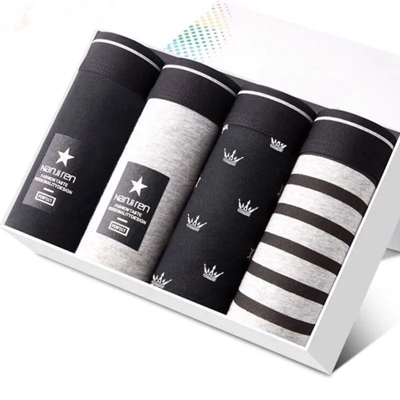 4-Pack Men's Cotton Boxer Shorts Underwear
