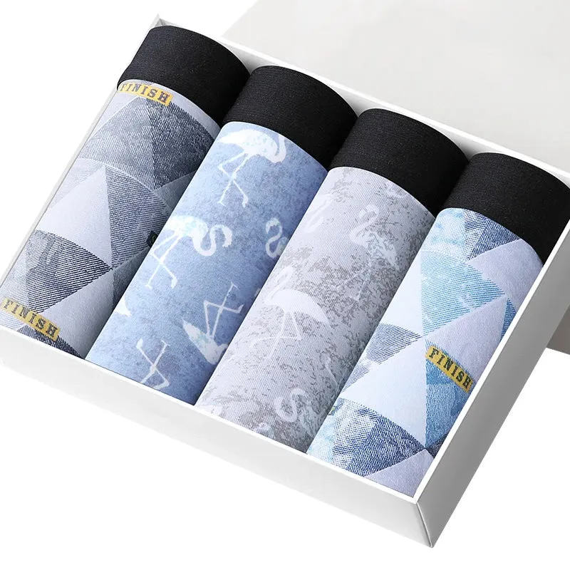 4-Pack Men's Cotton Boxer Shorts Underwear