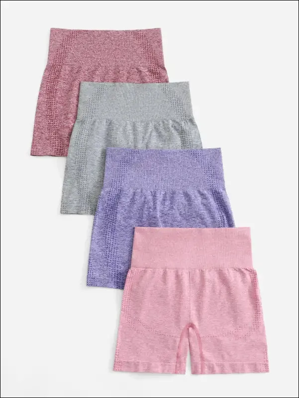 4pcs breathable softness wideband waist sports shorts