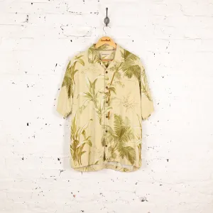 90's Pattern Short Sleeve Shirt - Yellow - L
