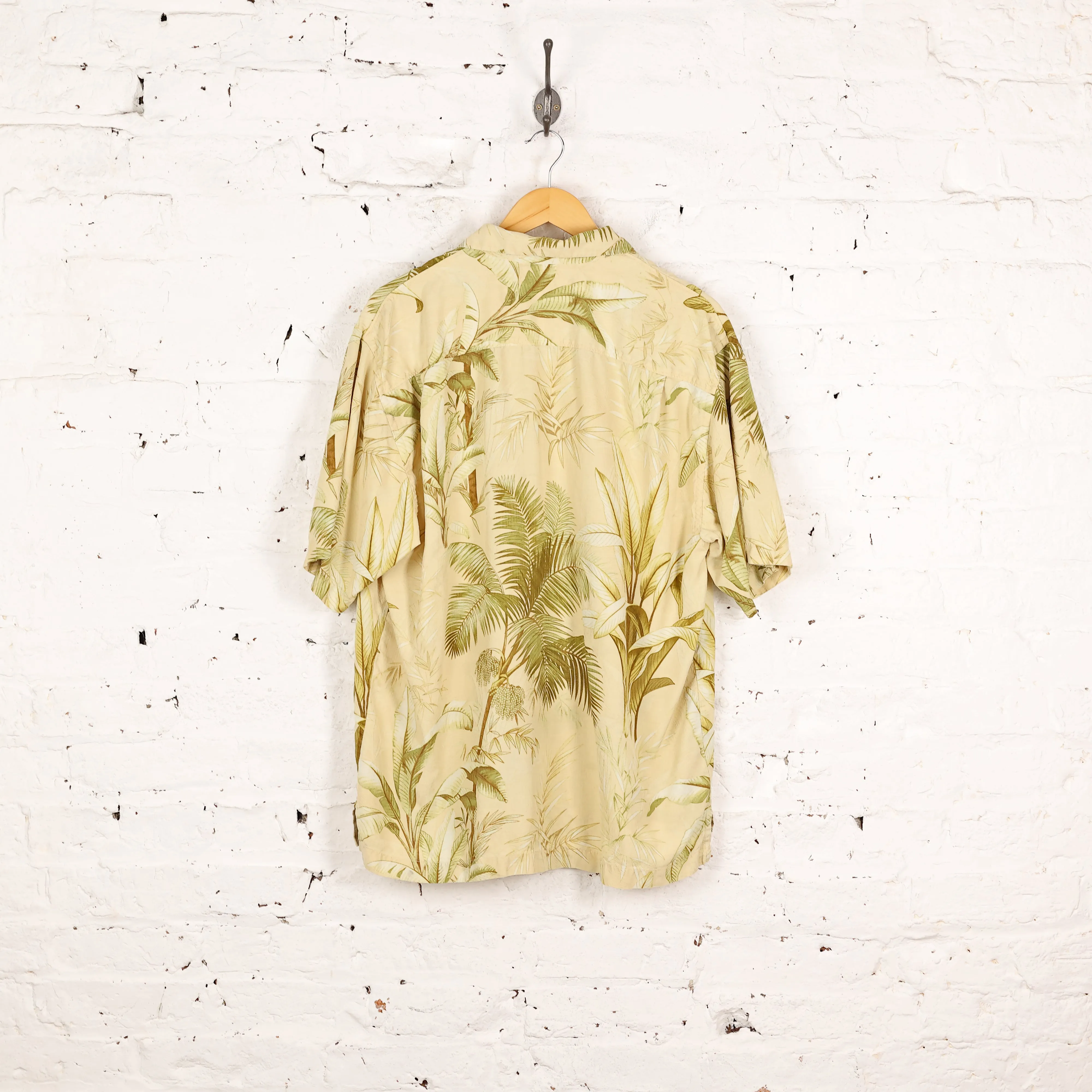 90's Pattern Short Sleeve Shirt - Yellow - L