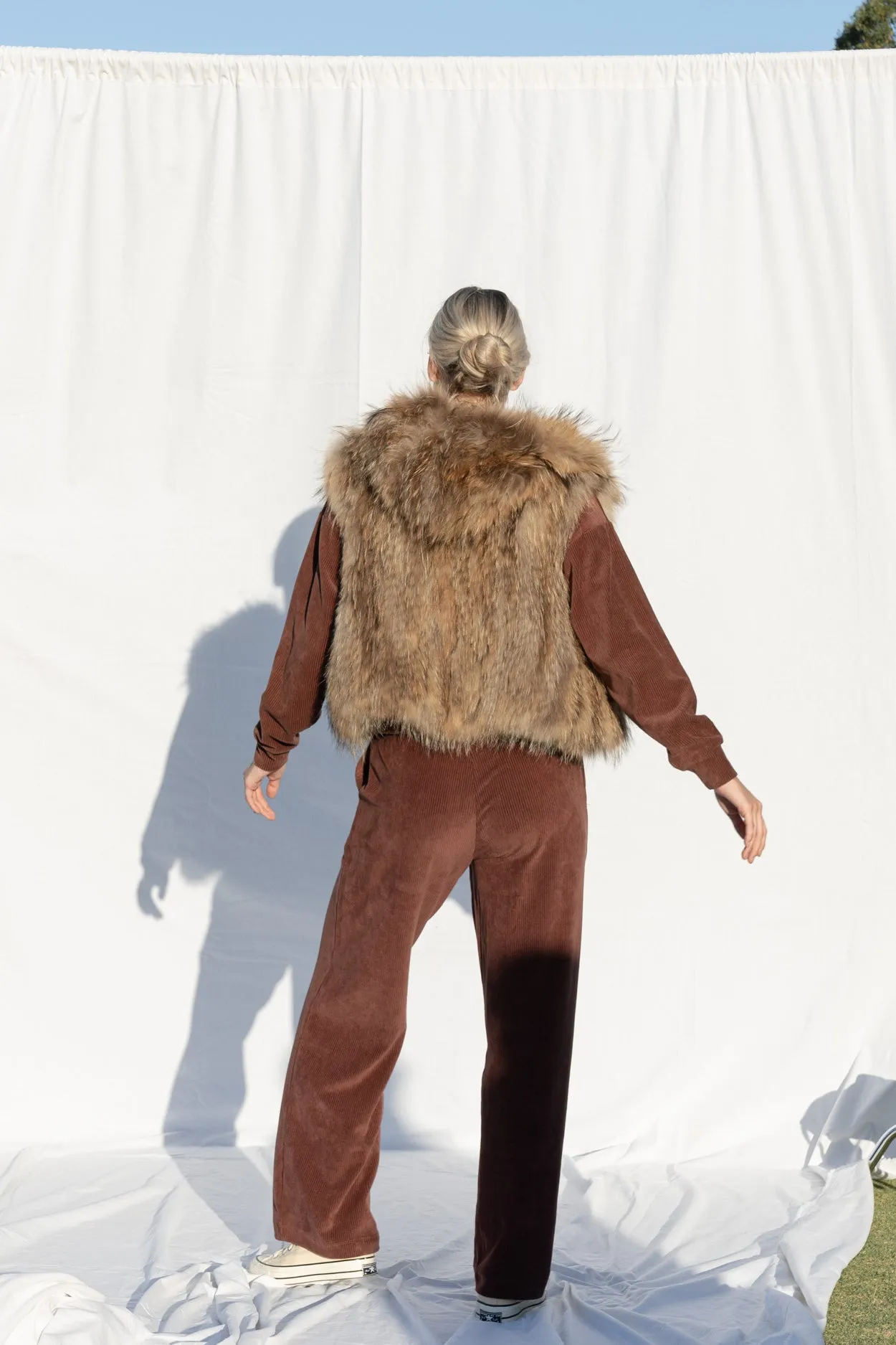 Alba Hooded Vest in Natural