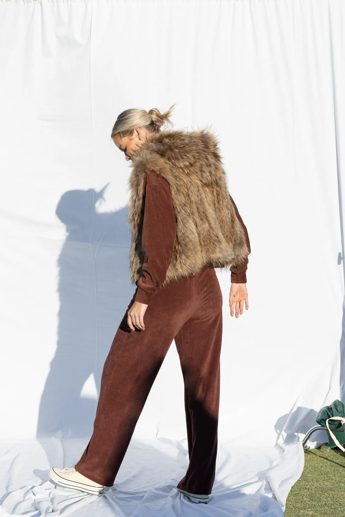 Alba Hooded Vest in Natural