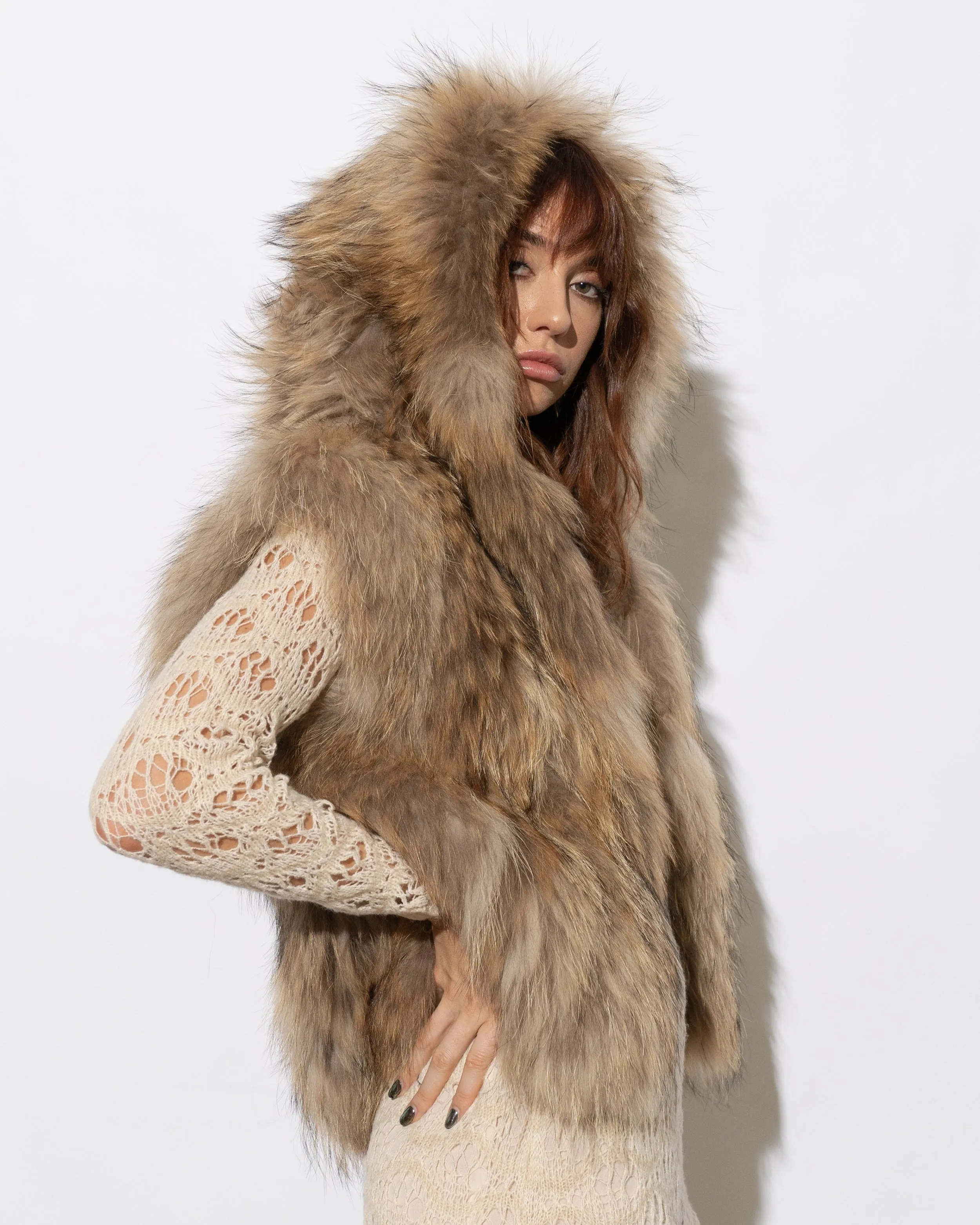 Alba Hooded Vest in Natural