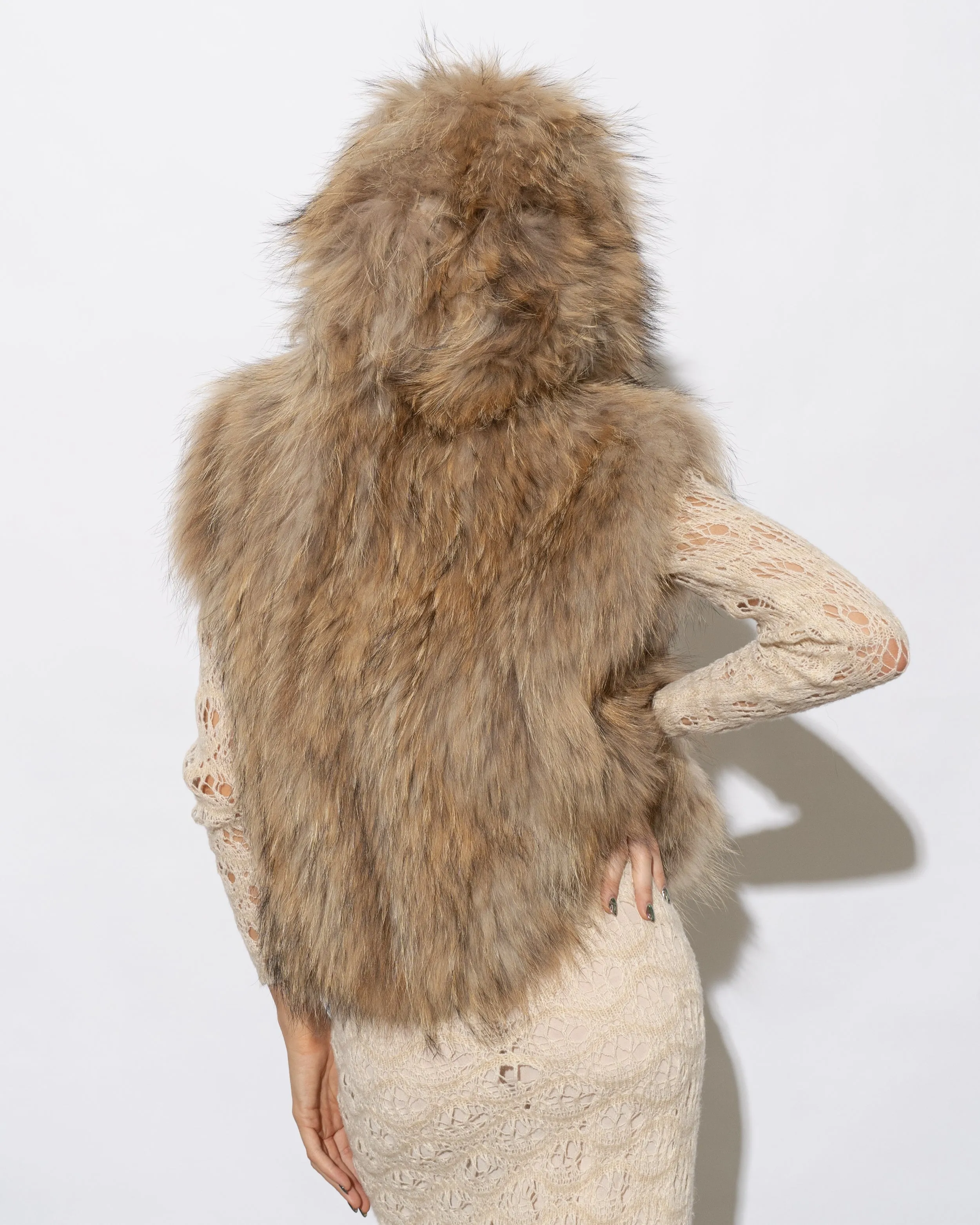 Alba Hooded Vest in Natural
