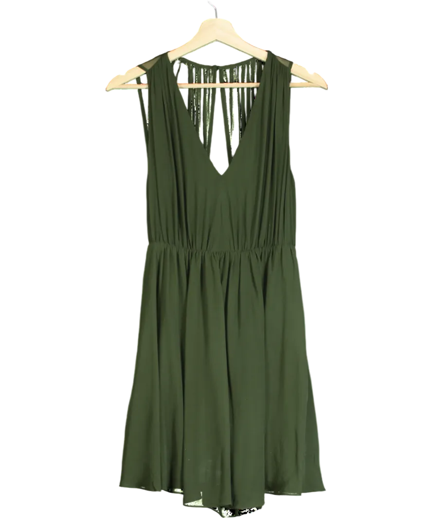 Alice   Olivia Green Halter Flirt Dress UK XS
