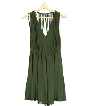 Alice   Olivia Green Halter Flirt Dress UK XS