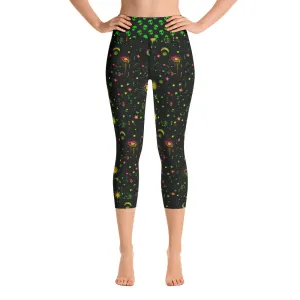 Aliens and Spaceships - Yoga Capri Leggings