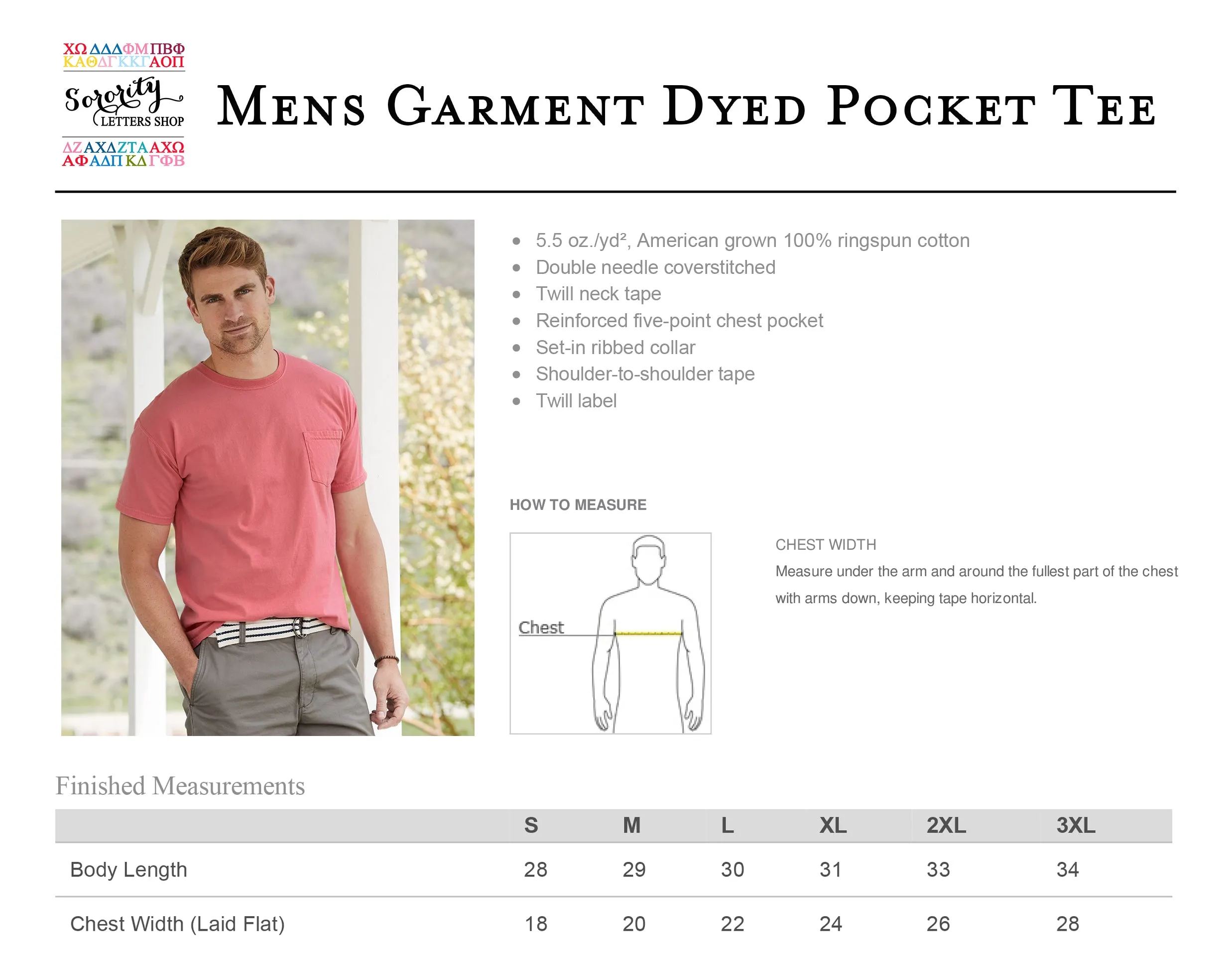 Alpha Gamma Rho Short Sleeve Pocket Tee