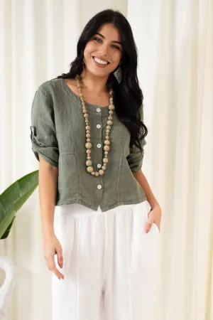 Alto Linen Shirt | Khaki