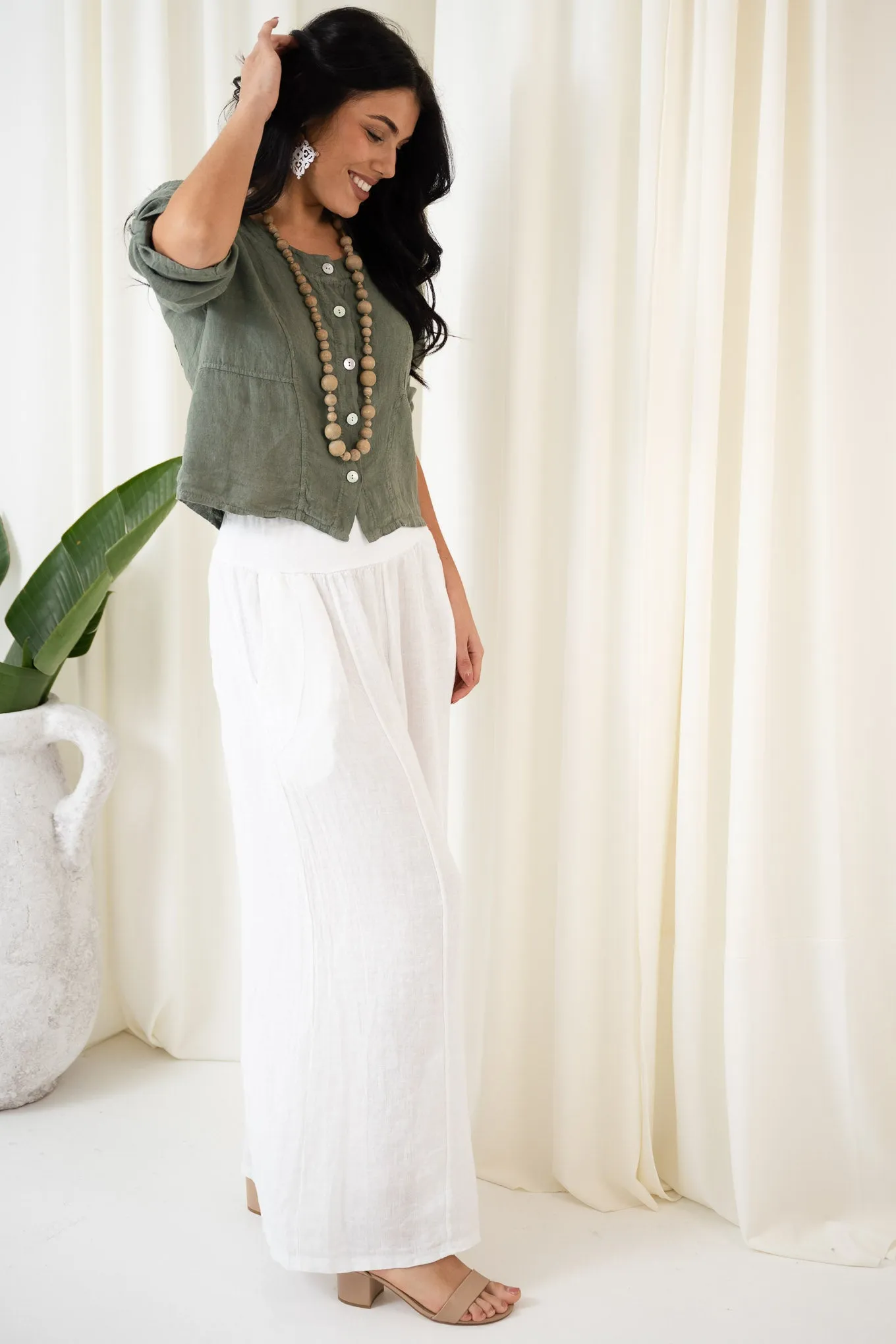 Alto Linen Shirt | Khaki