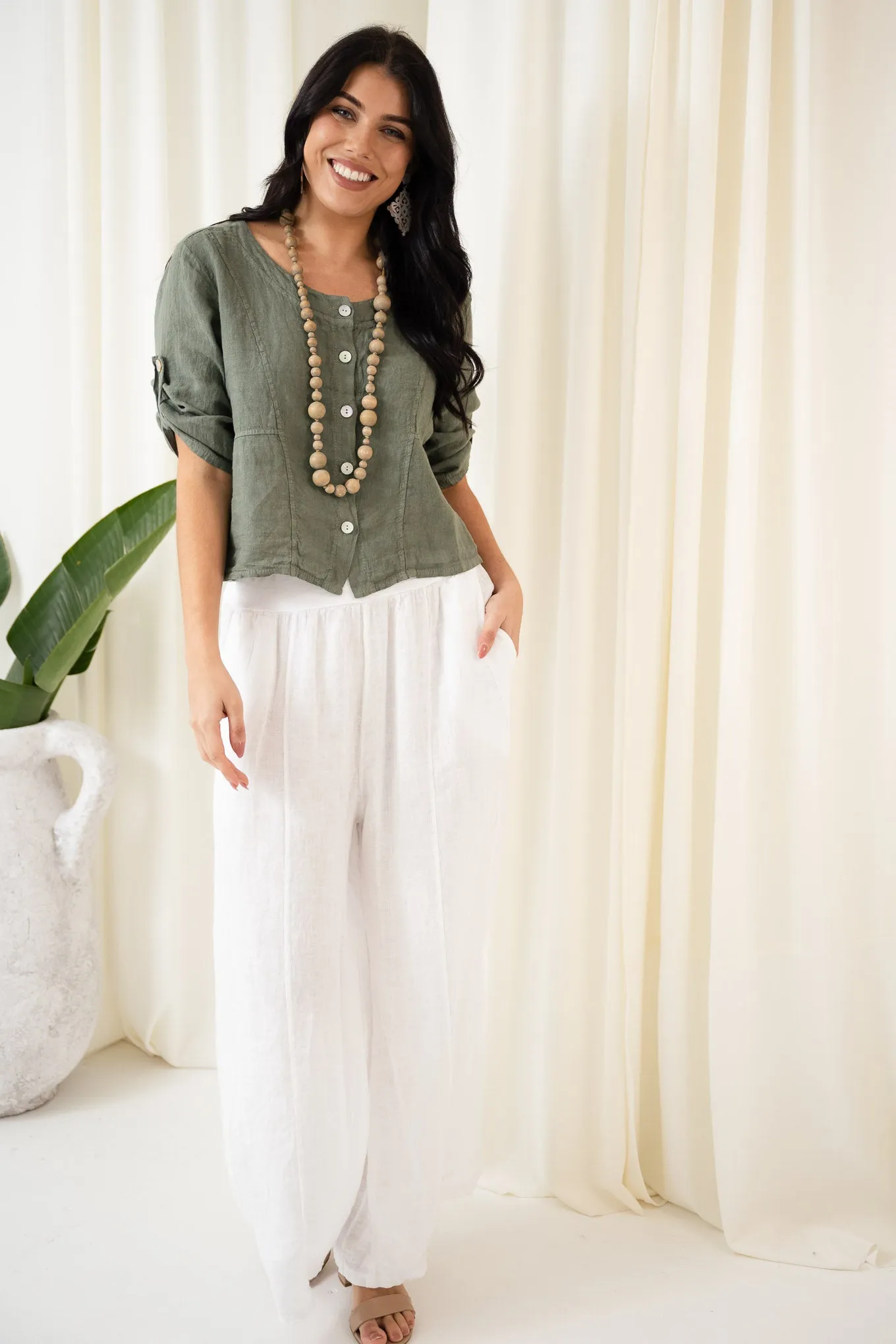 Alto Linen Shirt | Khaki