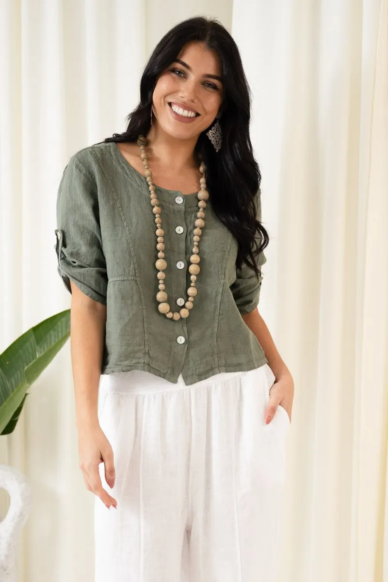 Alto Linen Shirt | Khaki