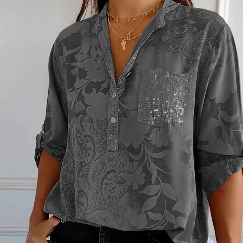 Annalisa® | Embellished Pocket Blouse