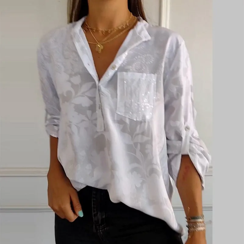 Annalisa® | Embellished Pocket Blouse