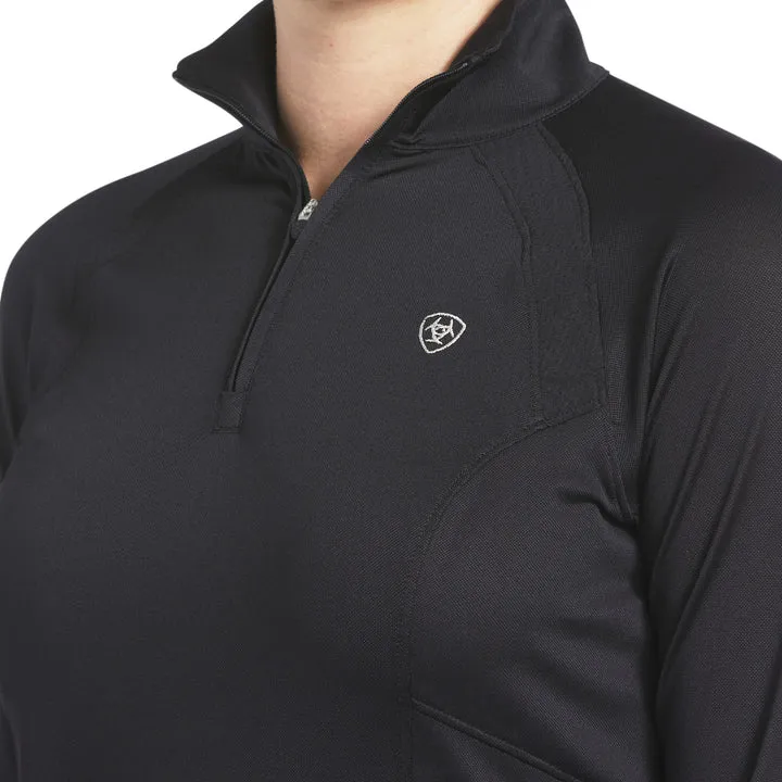 Ariat Ladies 1/4 Zip 2.00 Sunstopper Black