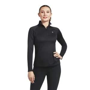 Ariat Ladies 1/4 Zip 2.00 Sunstopper Black