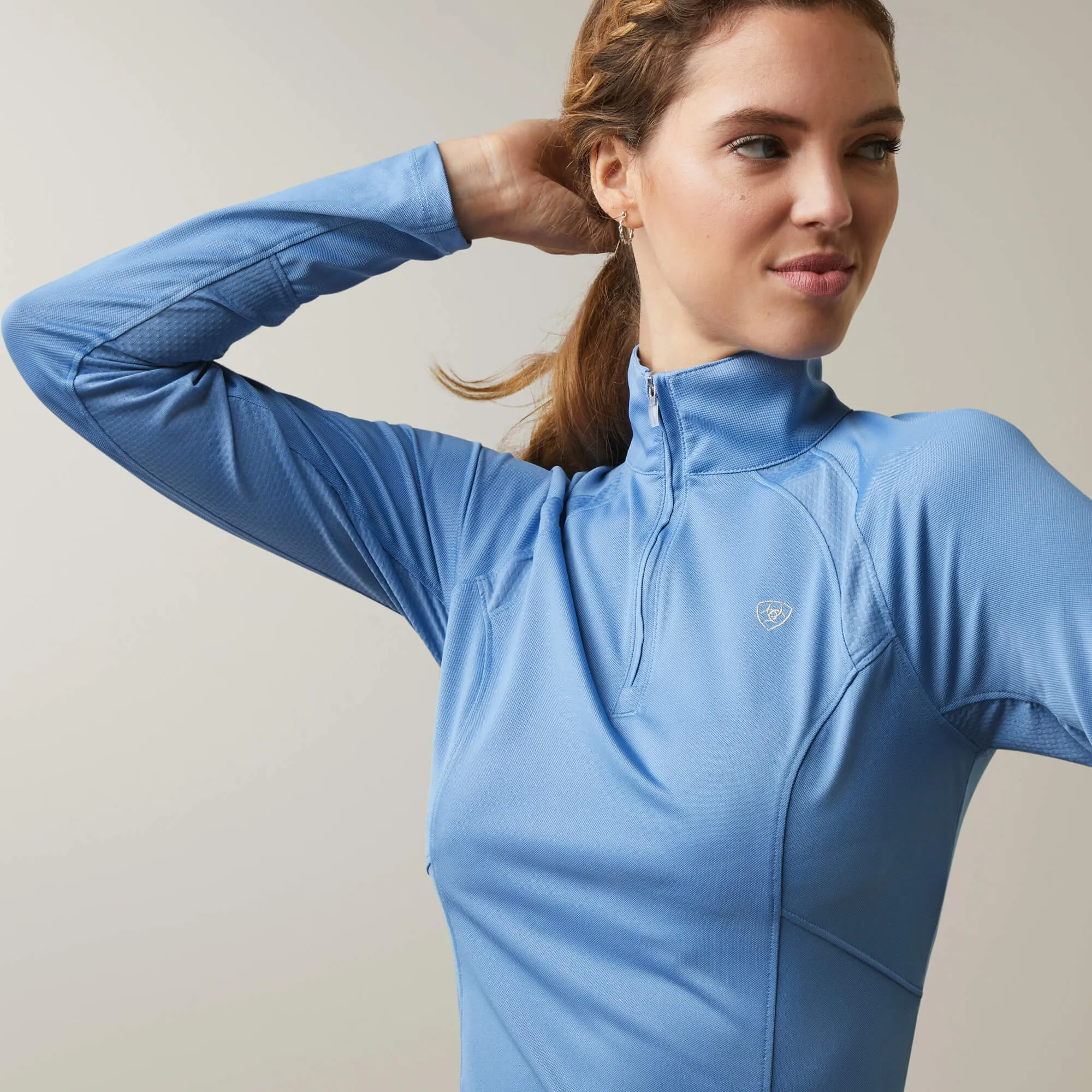 Ariat Sunstopper 2.0 1/4 Zip Ladies Ashleigh Blue