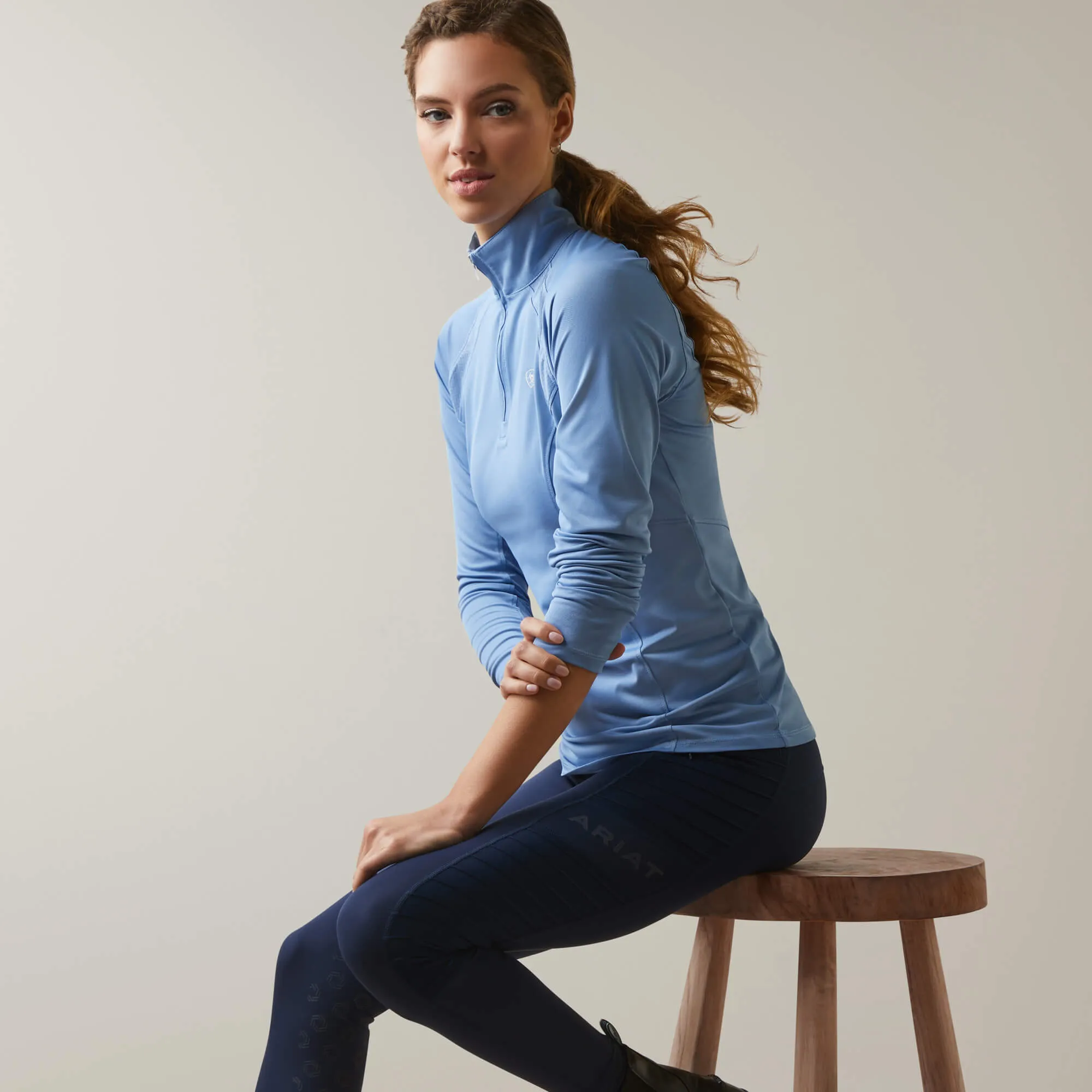 Ariat Sunstopper 2.0 1/4 Zip Ladies Ashleigh Blue