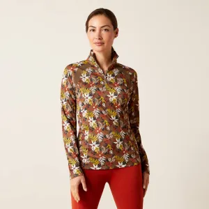 Ariat Sunstopper 2.0 1/4 Zip Ladies Canteen Floral