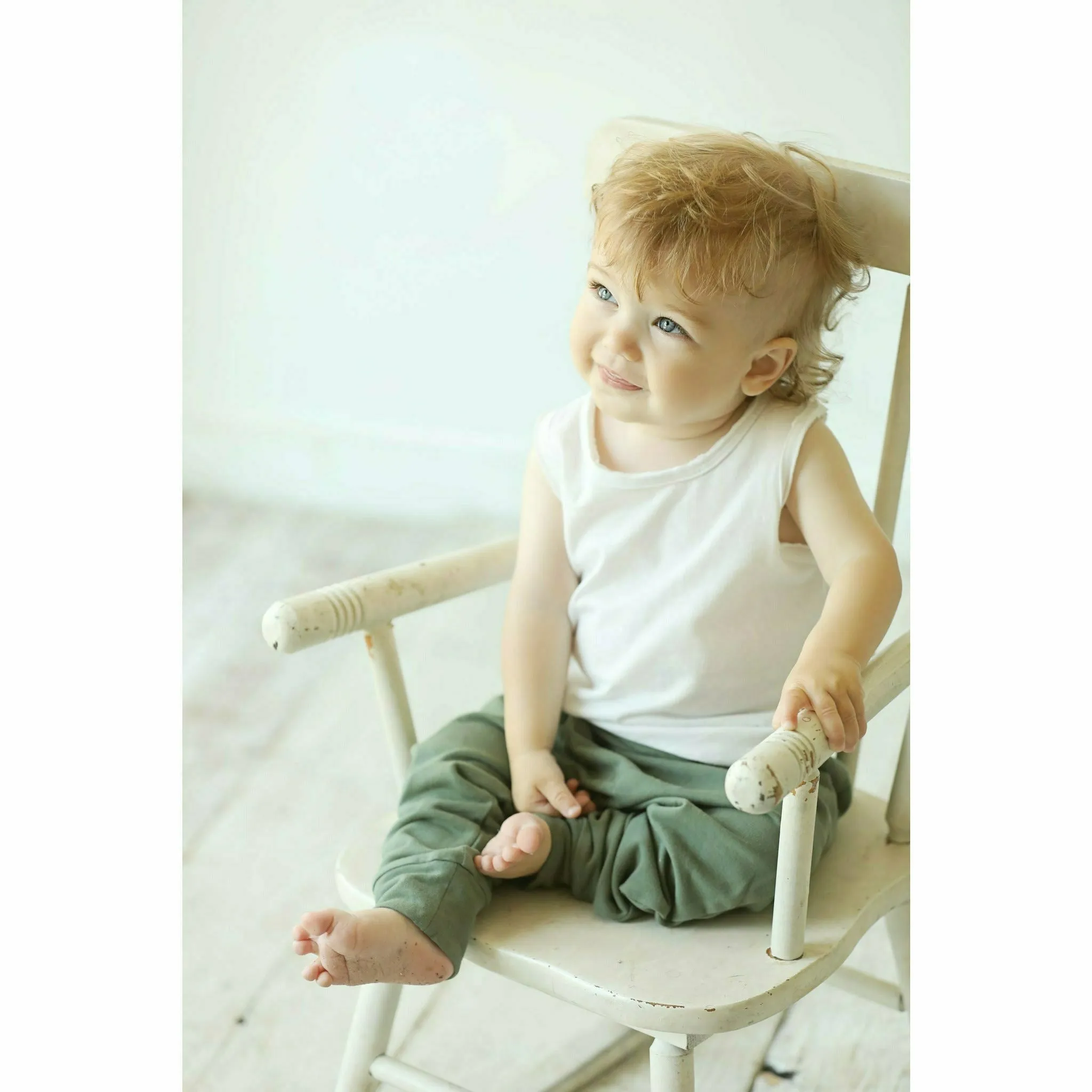 Asher Baby Tank Top White