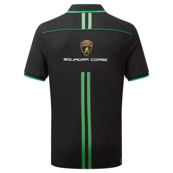 AUTOMOBILI LAMBORGHINI SQUADRA CORSE TEAM POLO SHIRT - BLACK