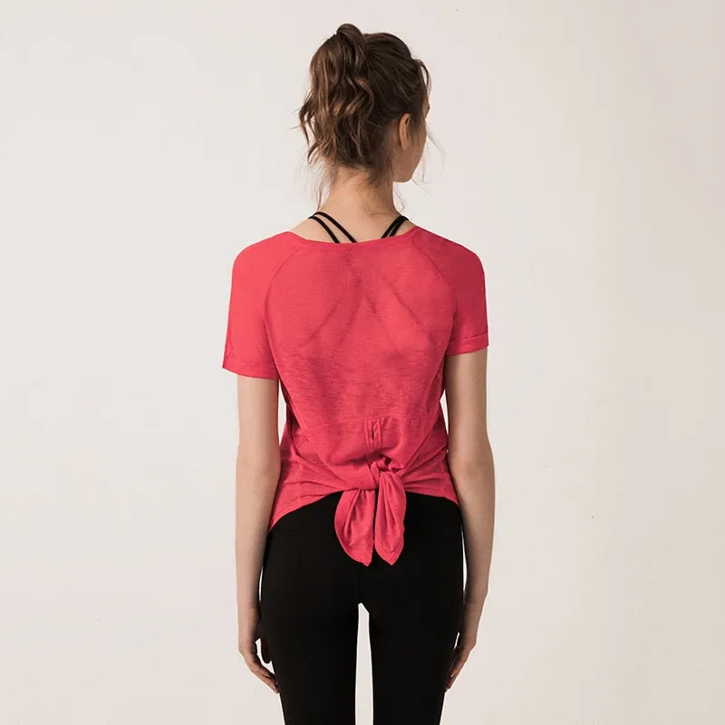 Back Split Yoga T-Shirts