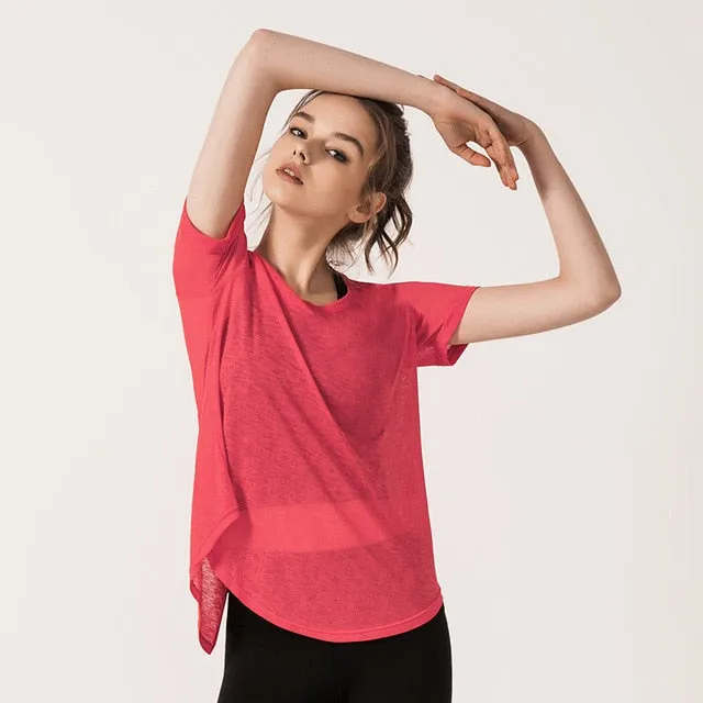 Back Split Yoga T-Shirts