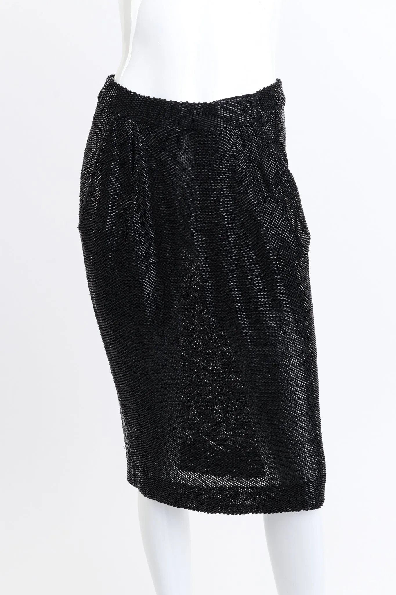Beaded Knit Jacket, Tank & Skirt Set