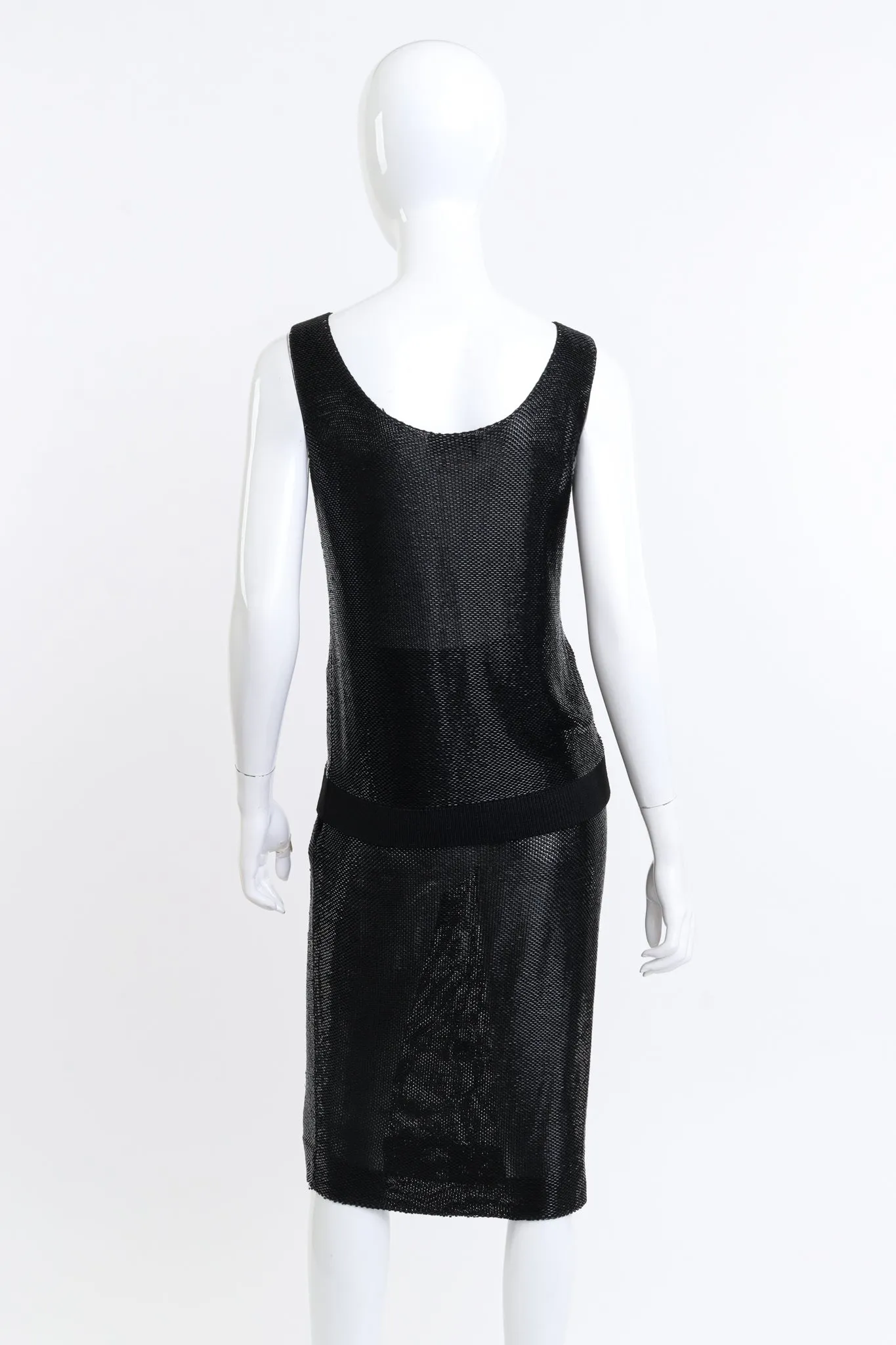 Beaded Knit Jacket, Tank & Skirt Set