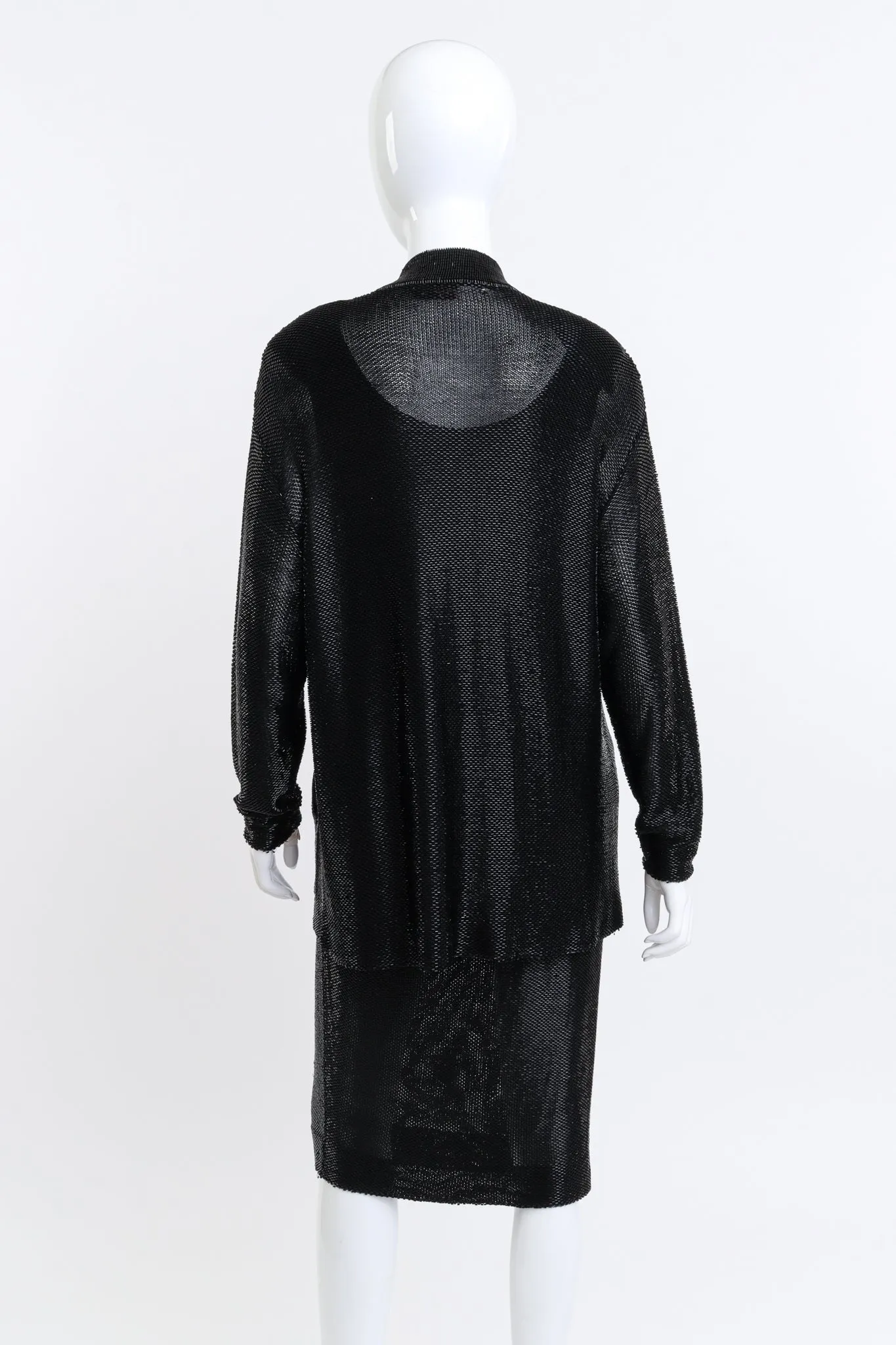 Beaded Knit Jacket, Tank & Skirt Set