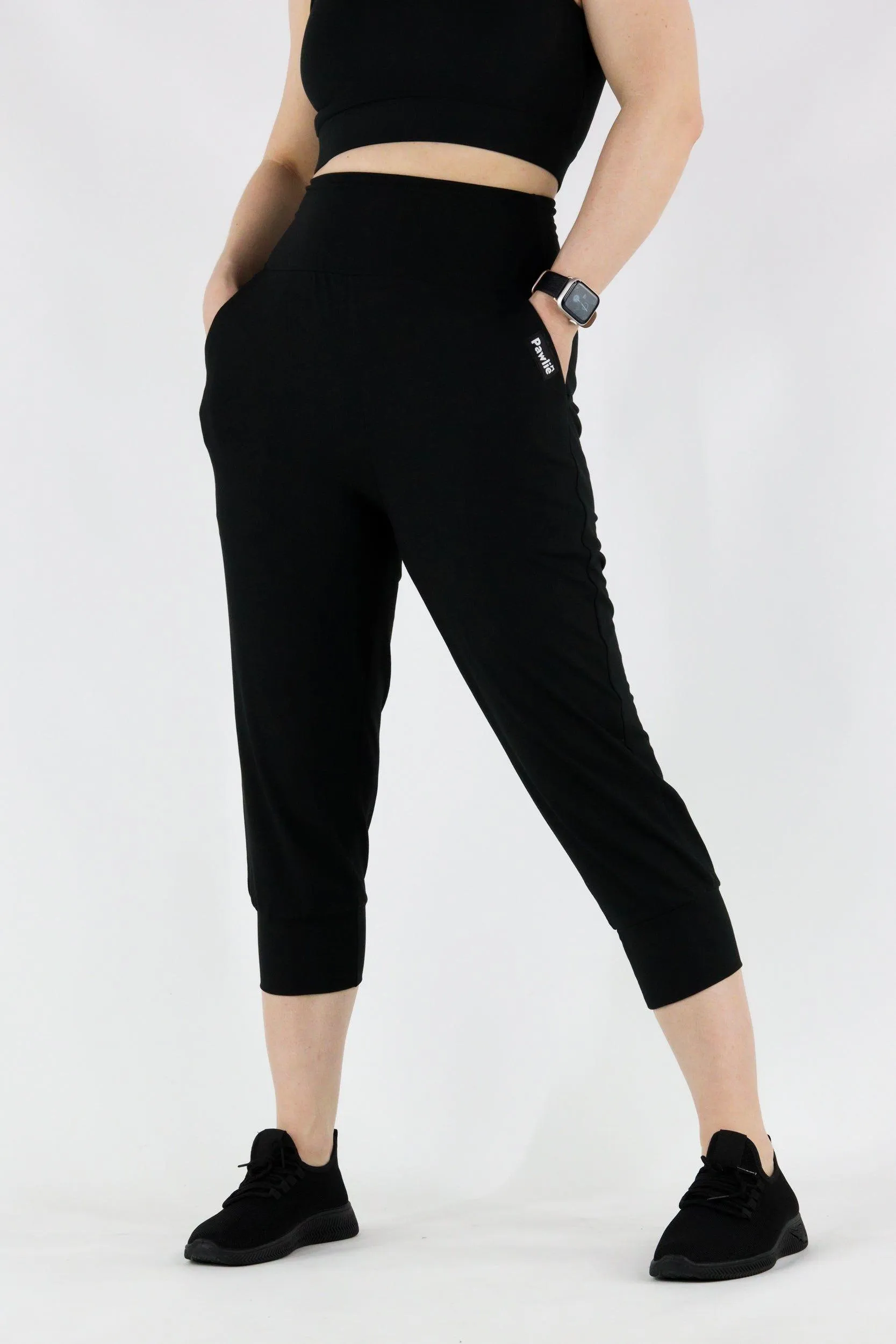 Black - Hybrid - Pocket Capri Joggers 1.0