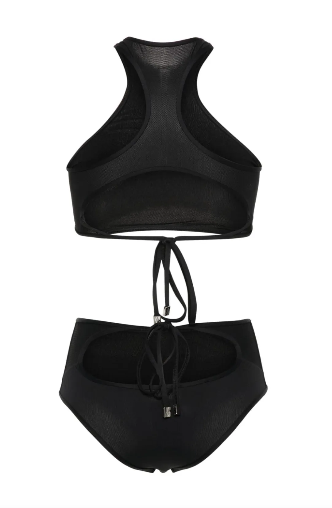 Black Mesh-Panelling Bikini
