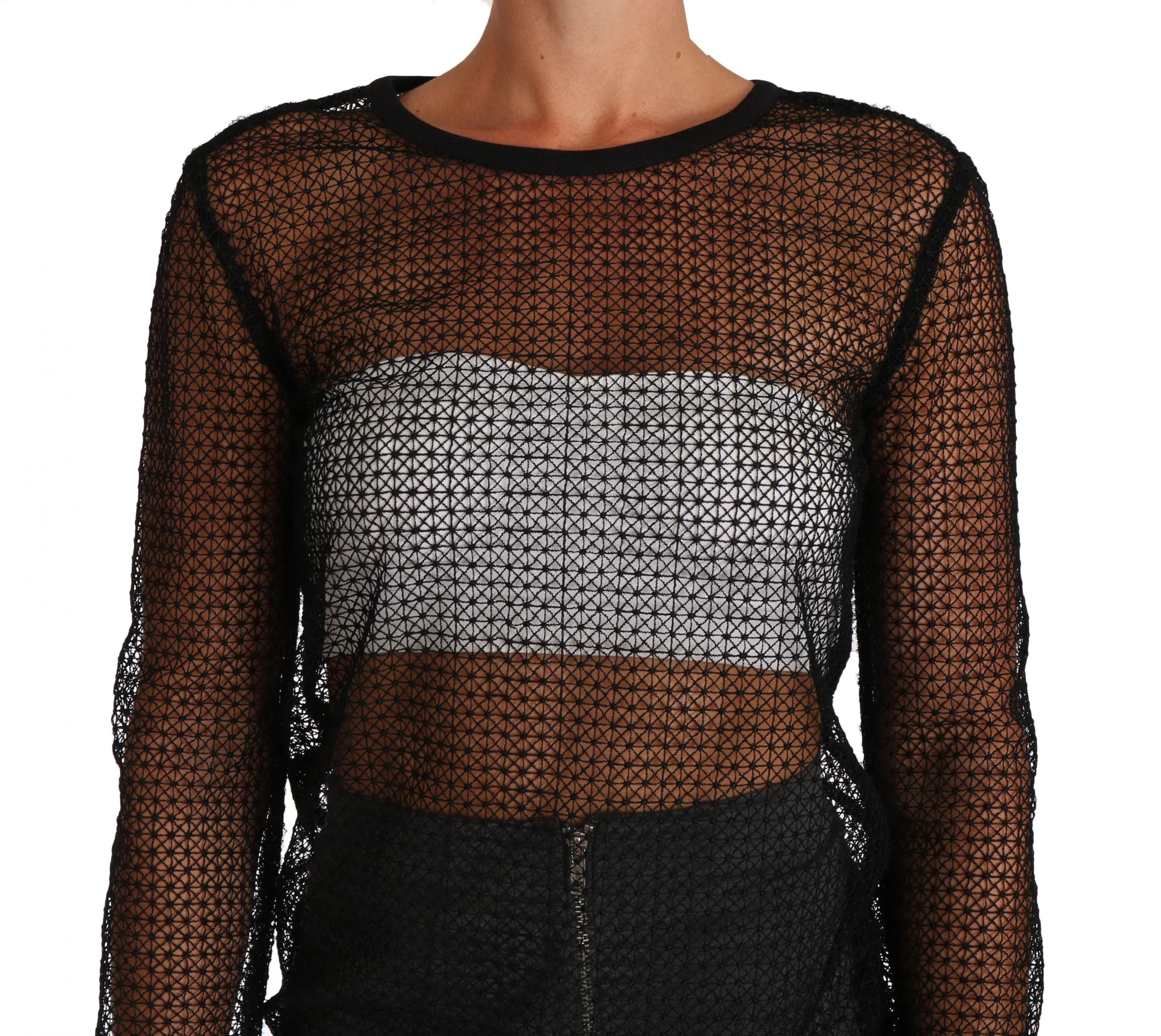 Black Transparent T-shirt Top