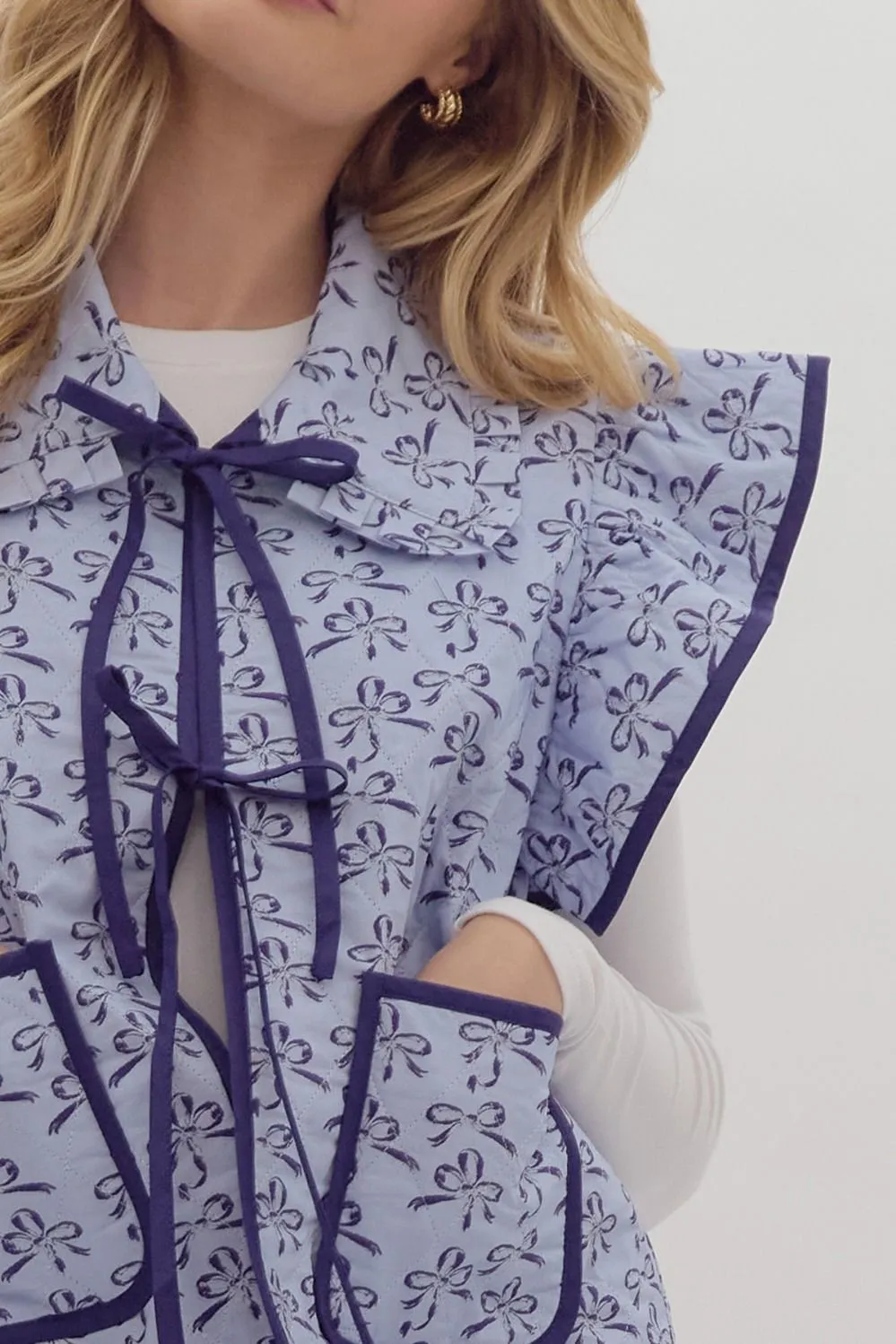 Blue Bow Vest