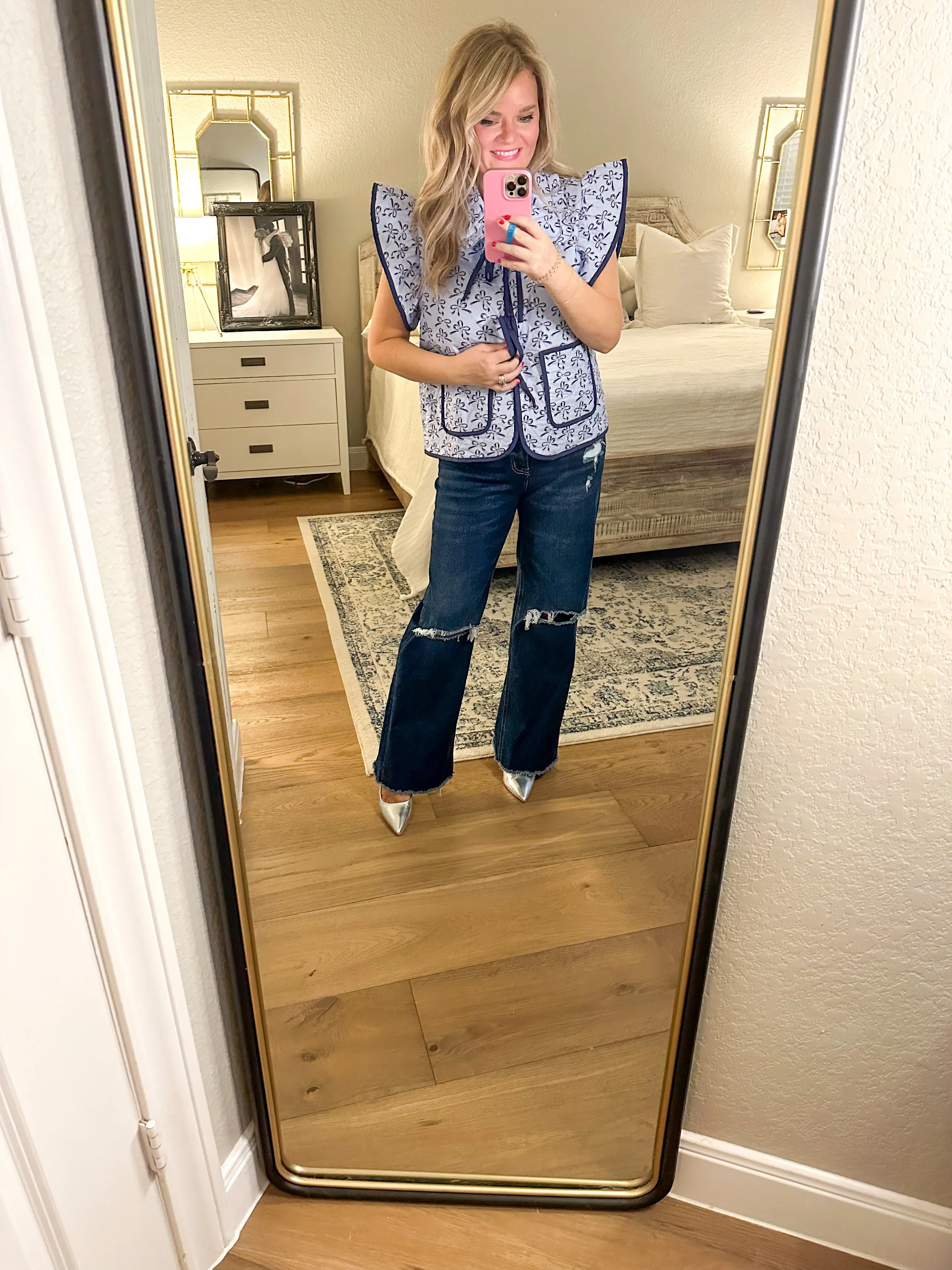 Blue Bow Vest