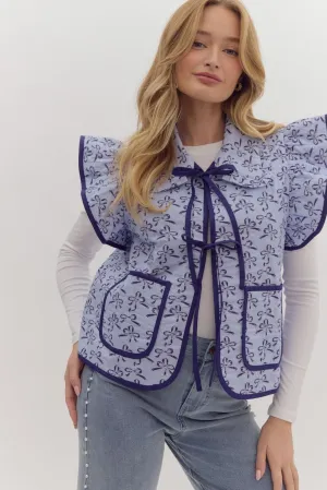Blue Bow Vest