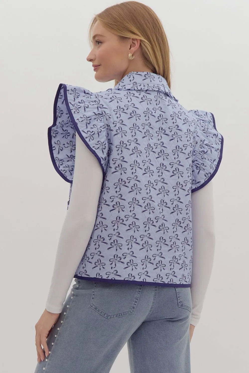 Blue Bow Vest